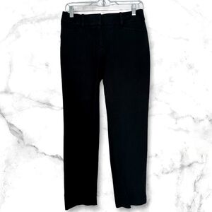 LOFT Julie Straight Pants - Black - Size 0